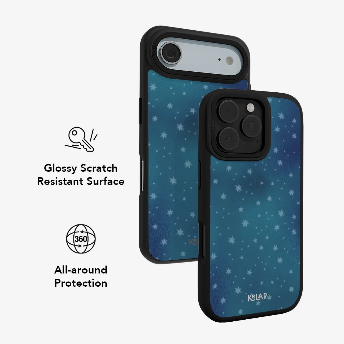 Moon Mist | Starry Midnight Blue iPhone Case