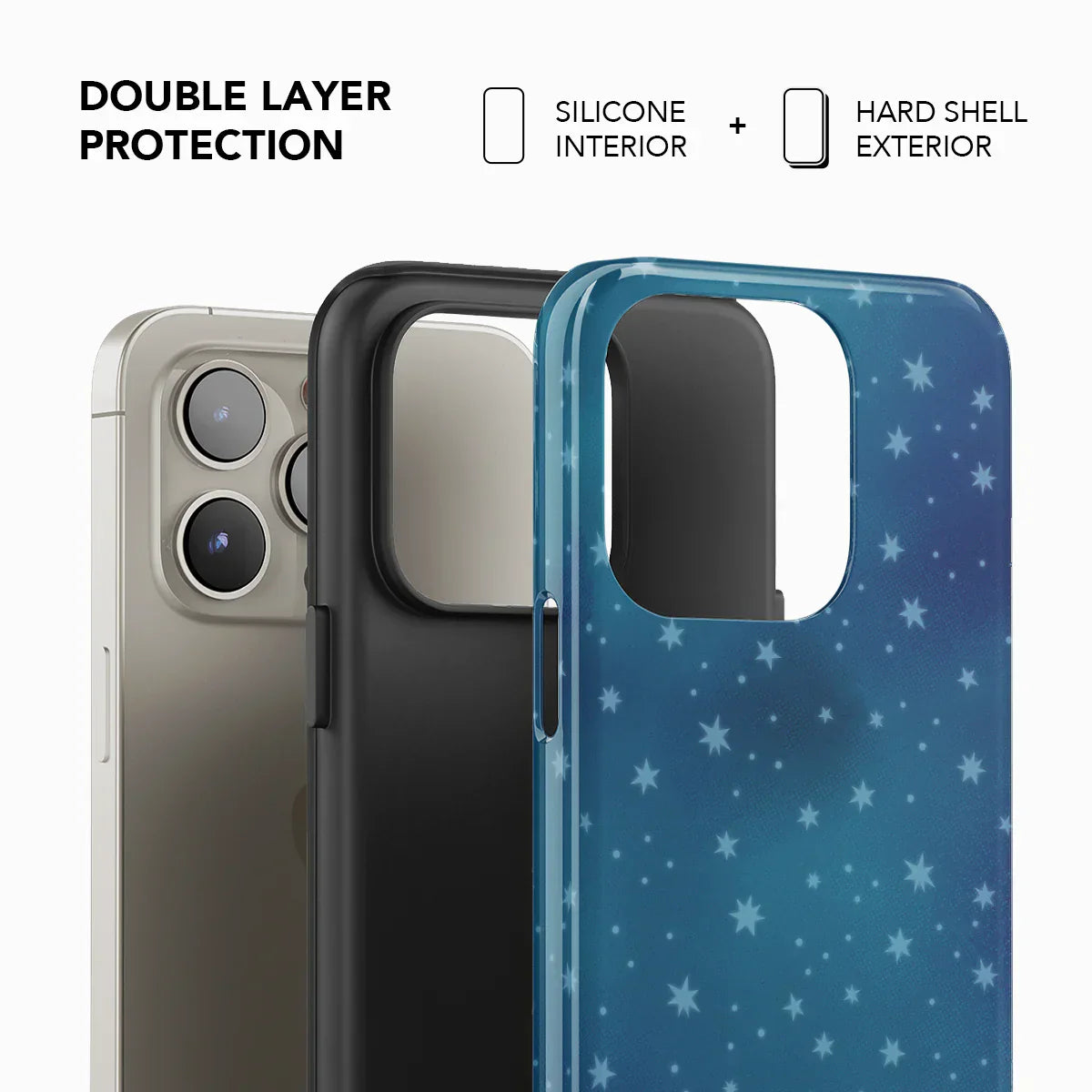 Moon Mist | Starry Midnight Blue iPhone Case