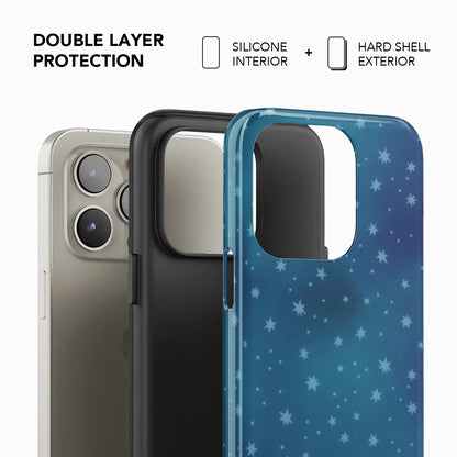 Moon Mist | Starry Midnight Blue iPhone Case