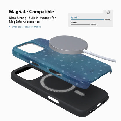 Moon Mist | Starry Midnight Blue iPhone Case